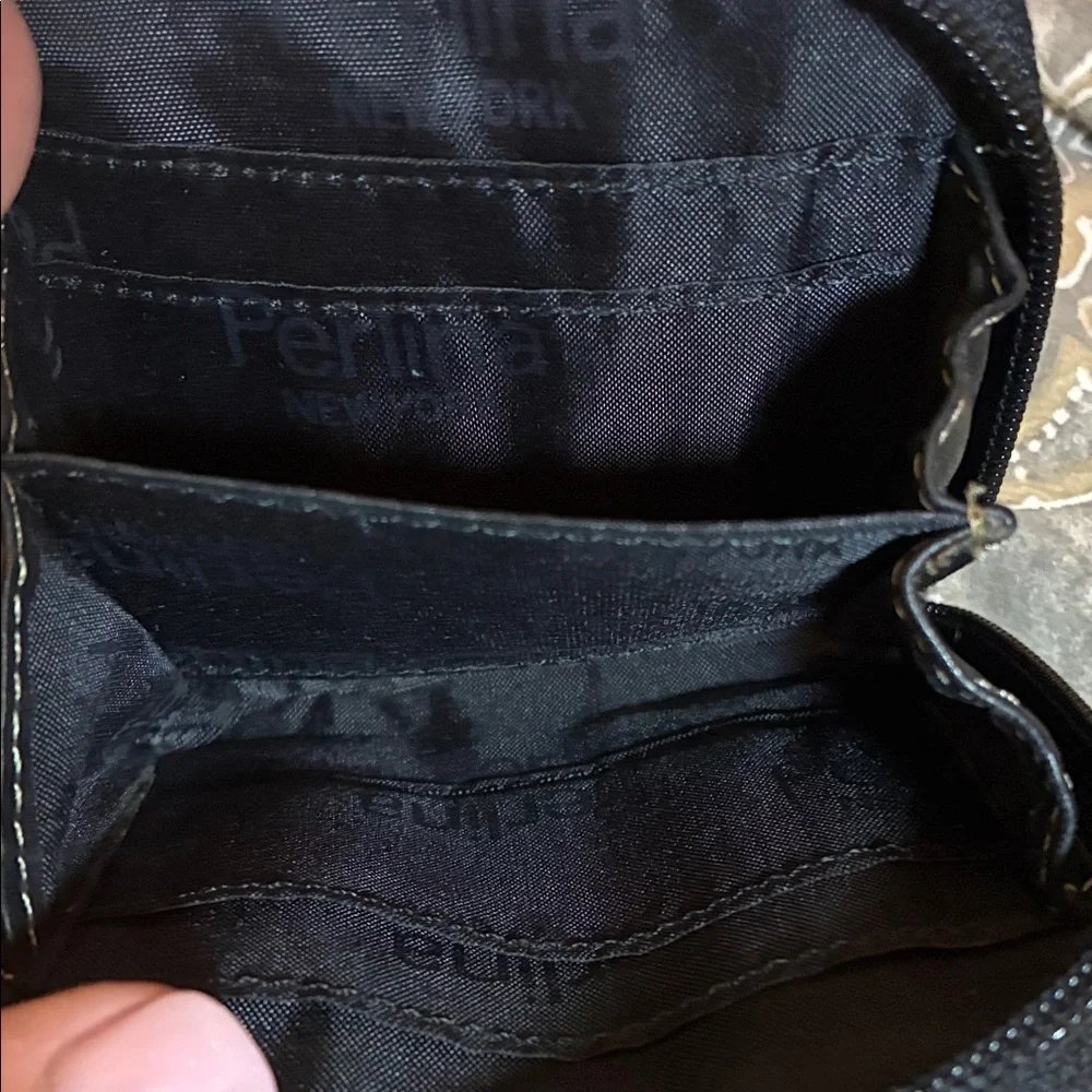 Perlina Black‎ Leather Wallet